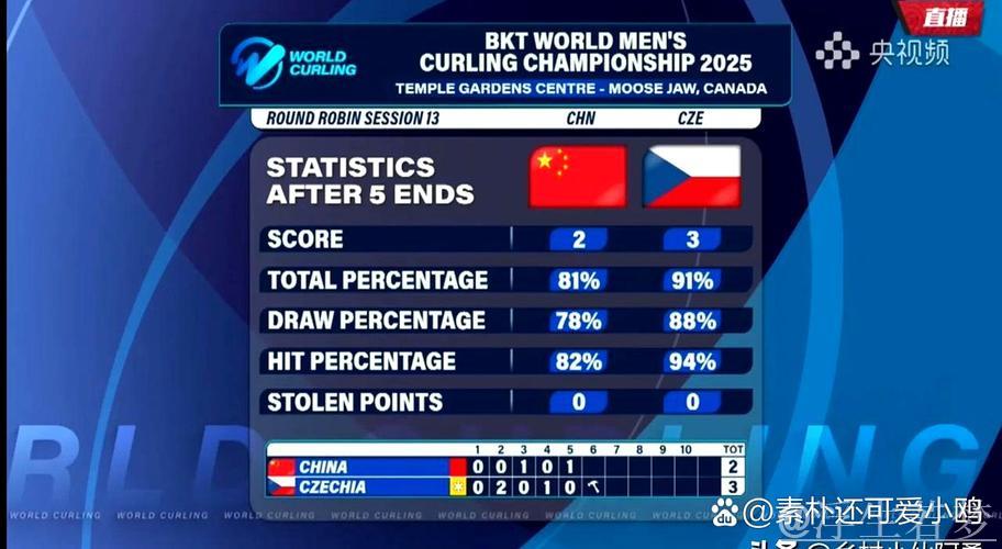 世锦赛男子冰壶：中国对阵捷克